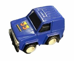 Vintage Unbranded 1.75&quot; Blue Jeep Penny Car Diecast Plastic Pull Back Ca... - £5.34 GBP