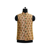 Handmade Vintage Floral Nehru Jackets - Luxury Indian Ethnic Party Wear ... - $42.63