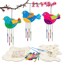 Gift for Kids 3D Bird Wind Chime Craft Kit 8 Pack for Kids Make You Own Birds Wi - £19.45 GBP