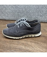 Cole Haan Grand OS W01271 Grey Suede Leather Wingtip Sneakers Size 7 BBL JD - $369.75 MXN