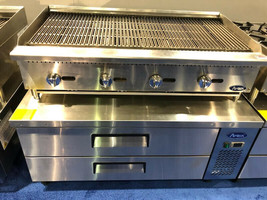 48&quot; CHAR ROCK BROILER ATCB-48 NAT GAS W/ 48&quot; 2 DRAWER REFRIGERATED CHEFB... - £3,293.04 GBP