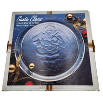 Colony Santa Claus 13&quot; Holiday Clear Glass Platter In Original Box VINTAGE - £14.66 GBP