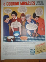 Vintage Crisco 5 Cooking Miracles Print Magazine Advertisements 1937 - £4.76 GBP