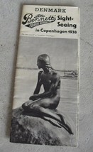 Vintage 1938 Travel Booklet - Denmark Sight seeing in Copenhagen - $16.83