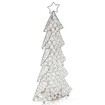 16&quot; Glam Silver And Faux Crystal Christmas Tree - £63.23 GBP