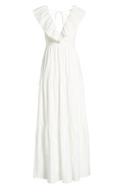 NWT Reformation Fairfield in White Deep V-neck Ruffled Cotton Maxi Dress 2 $328 - £125.91 GBP