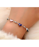 Evil eye moon glass bracelet - €11,25 EUR