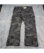 Wrangler Pants Mens 40 Gray Cotton Twill Camo Casual Outdoor Cargo Bottoms - £23.33 GBP