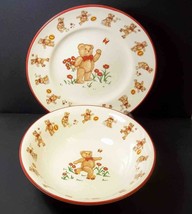 Masons Ironstone Plate and bowl set TEDDY BEARS Made in England Wedgwood 1984 - £18.46 GBP