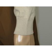 Men's Sweater Knit By BRANGO Turkey Mock Neck Cotton Blend 21050 Beige image 5