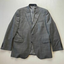 Stafford 44R Gray Windowpane Classic Travel Stretch Blazer Sport Coat Ja... - £50.19 GBP