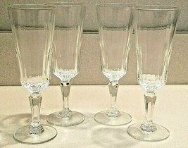 J.G. Durand, Cristal d&#39;Arques Meridien Luminarc Ribbed 4 Glasses Made in... - £23.33 GBP