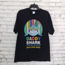 Daddy Shark Shirt Mens Large Black Doo Doo Doo Short Sleeve Crewneck Tee - $15.99