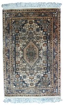 Handmade vintage Indo-Tabriiz rug 1.9&#39; x 2.9&#39; (58cm x 89cm) 1970s - 1C768 - $8,051.26 MXN