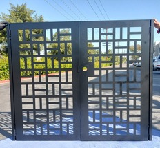 Contemporary Dual Entry Metal Gate Ornamental Iron Garden Entry Modern_72x72 - £1,618.87 GBP