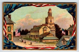 Independence Hall Philadelphia PA Postcard Tuck Series 159 Patriotic Flag Border - £9.39 GBP