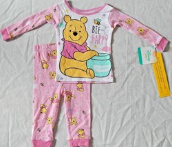 Winnie the Pooh Baby Girls Pajamas Size 9 Months NEW Pink Infant Sleep Outfit - £14.30 GBP