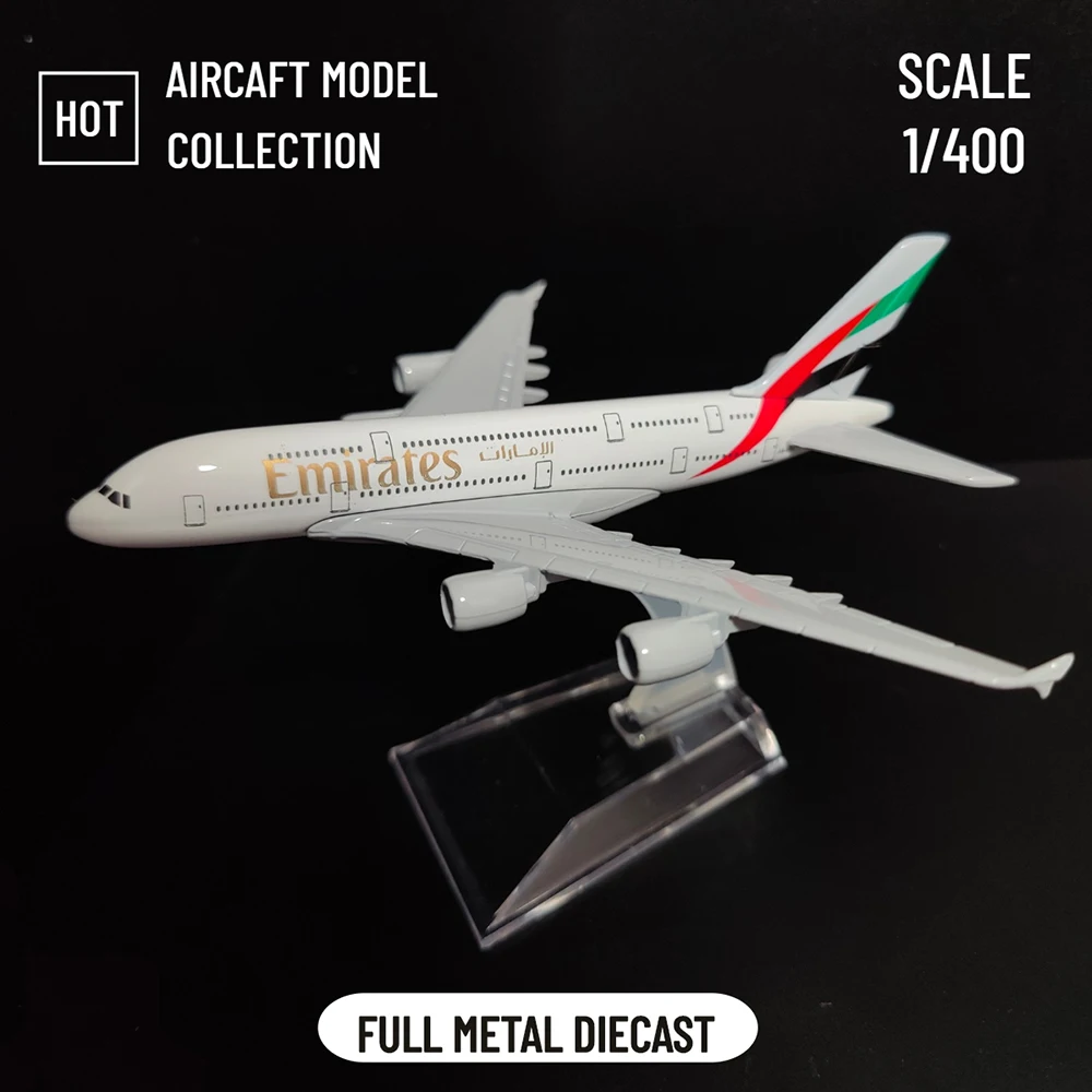 1:400 Scale Metal Aircraft Replica Emirates Airlines A380 B777 Airplane Diecast - £16.06 GBP