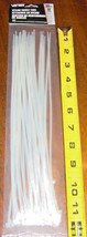 30 White Nylon CABLE TIES 11&quot; inch Long x 1/8&quot; Wide 40 lb cord wire lock ZIP TIE - £14.07 GBP