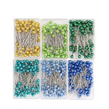 100pcs Pearl Sewing Pins 38mm Multicolor Straight Quilting Pins Dressmaking Pins - £2.20 GBP