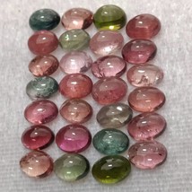 Multi Colored Tourmaline , Cabochons Lot , 25 Carats + Lot , Multi Colored Tourm - $120.00