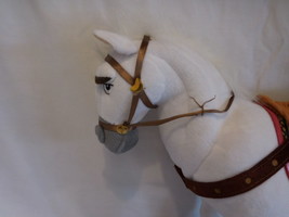 Disney Store 15&quot; MAXIMUS Plush Stuffed TANGLED White Horse Princess Rapunzel - £7.92 GBP