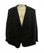 Oak Creek Men&#39;s Sport Coat Blazer 48L 2-Button Black Corduroy Textured D... - $522.80 MXN