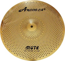 Golden Splash Crash Mute Cymbal By Arborea Low Volume Cymbal For Practic... - $47.97