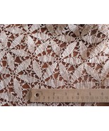 Vintage Handmade Beige CROCHET LACE TABLECLOTH Coverlet Bed Topper 59&quot;x79&quot; - $1,154.16 MXN