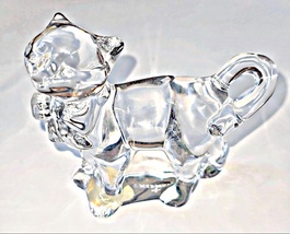 Lenox Crystal Cat Figurine with Bow - £7.83 GBP