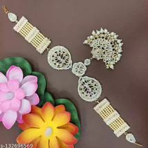 Kundan 2023 Mang Tikka matha patti shishpatti Indian Jewelry Set Latest Wedding - £18.15 GBP