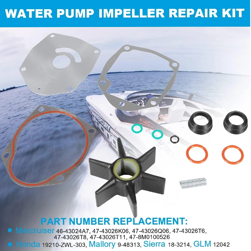 YMT 47-8M0100526 Water Pump Impeller Repair Kit for Mercruiser Stern Drive Alp - £27.71 GBP