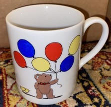 Omnibus Japan Vintage Bear Bye Bye Chicks Balloon Mug Cup Coffee Tea - $14.99