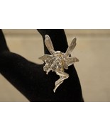 Custom Artisan Sand Cast Sterling Silver 925 Mythical Winged Fairy Ring ... - £42.82 GBP