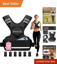 Adjustable Weighted Vest for Men &amp; Women – 6 Removable Weights Included - $37.57