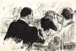 New York Restaurant Coffee Shop Restaurant Fred Salzman Character Study 12/1/61 - £31.15 GBP