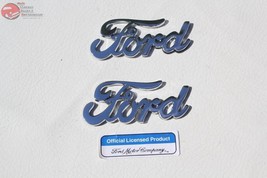 Chrome Ford Script Emblems Body Panel Fender Custom Truck Hot Rat Street... - £16.54 GBP