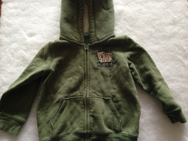 *sonoma  boys 24m green zip up hoodie - $4.99