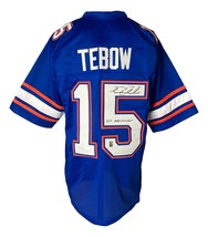 Tim Tebow Florida Signed Blue College Football Jersey 07 Heisman Tebow Hologram - £267.06 GBP