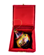 Pier 1 Toy Train Ornament Glass Spinning Top Shape 2005 4.5 in. High - £19.14 GBP