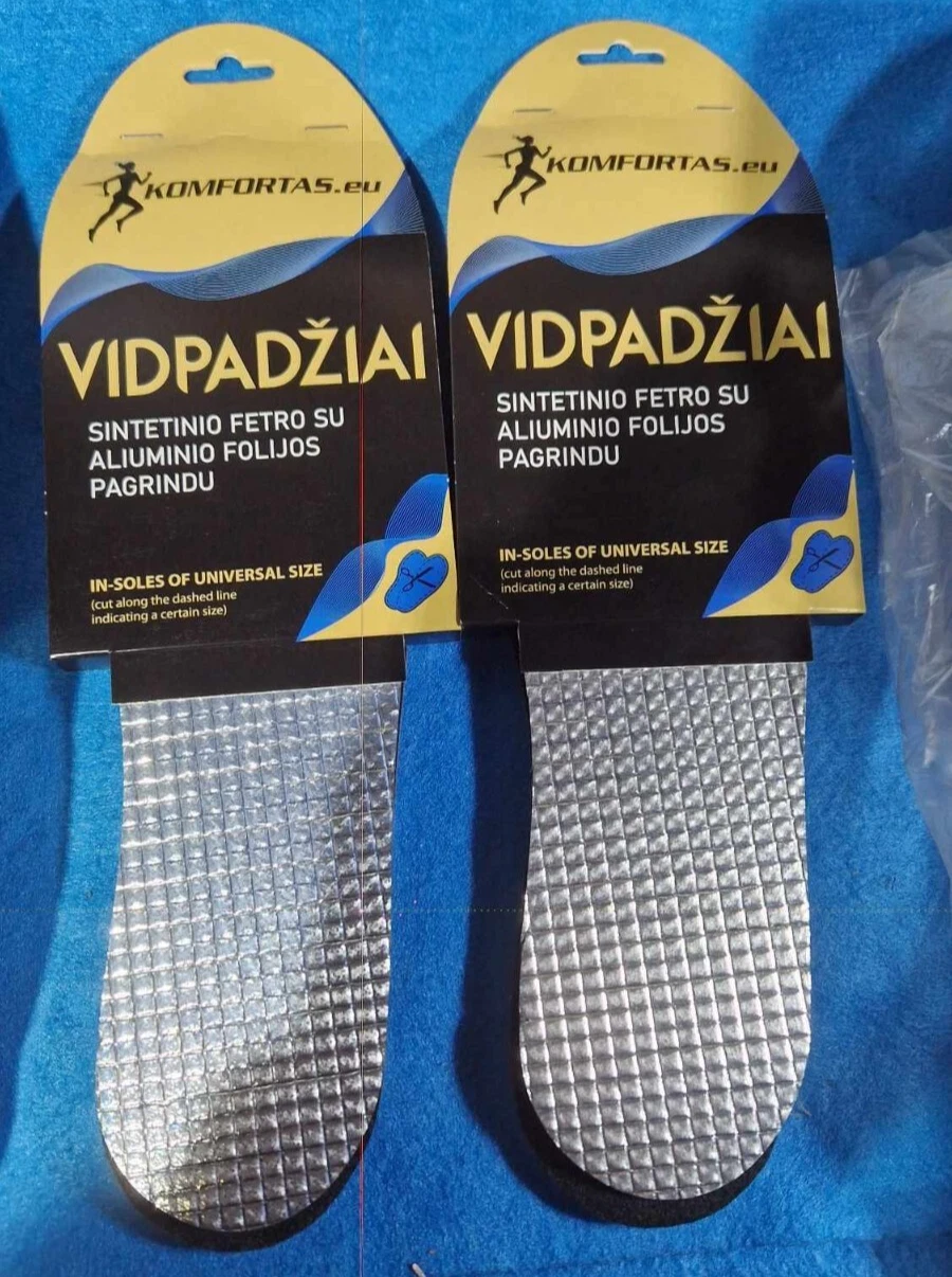 1 pair Synthetic felt warm insoles with aluminium foil universal cutting... - $5.00