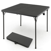 Folding Camping Table with All-Weather HDPE Tabletop and Rustproof Steel... - £93.81 GBP