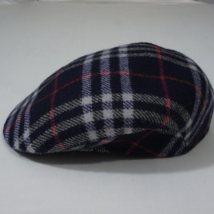 Authentic Vintage Burberry Nova Check RARE Wool Flat Cap Newsboy Hat size XL - £175.85 GBP