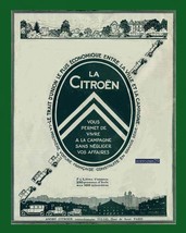 1922 Citroën *Vous Permet De Vivre A La Campagne..* Large PART-COLOR Ad... - £17.87 GBP