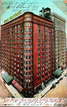 Vtg Cartolina 1907 Great Nord Hotel &amp; Ufficio Costruzione Chicago Illinois Udb - £6.20 GBP