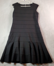 Spense Fit &amp; Flare Dress Womens Petite 4 Black Polyester Sleeveless Back Zipper - £12.96 GBP