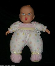 13&quot; Vintage 1995 Toy Biz Gerber Baby Girl Doll Stuffed Animal Plush Pink Soft - £21.61 GBP