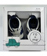 Robeez Soft Baby Shoes Navy Blue White 6-12 months New - $25.38 CAD