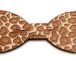 New Good Wood NYC new York Natural Wooden Leopard Magnetic Bow Tie - £30.13 GBP