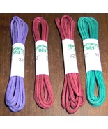 4 pairs 32&quot; Waxed Round red &amp; green DRESS LACES 4 5 eyelets Moneysworth ... - €18,48 EUR